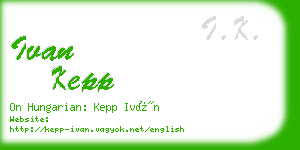 ivan kepp business card